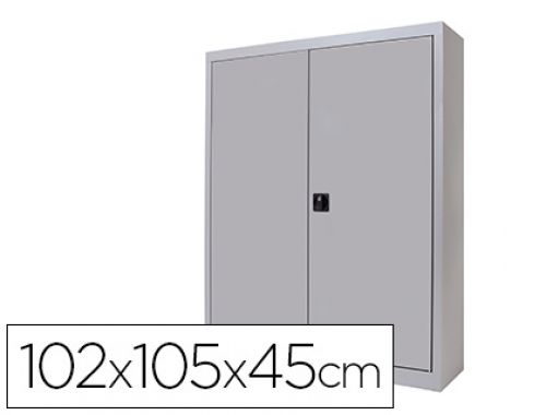 Armario metalico rocada dois portas inclui dois prateleira 90x105x45 cm acabamento ac00 cinza/cinza , Rocada , 150661 , 8427951160102